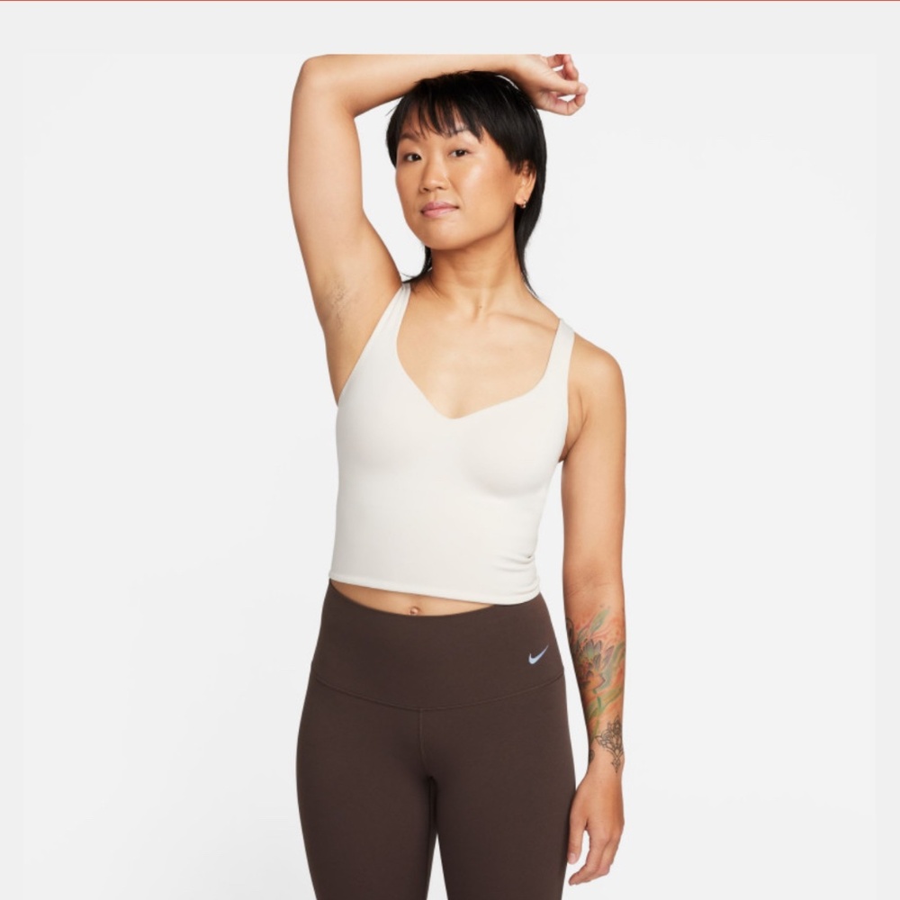 Nike Cream and Brown Shapewear Top